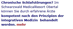 Schlafst�rungen Therapie Schwarzwald Medical Resort